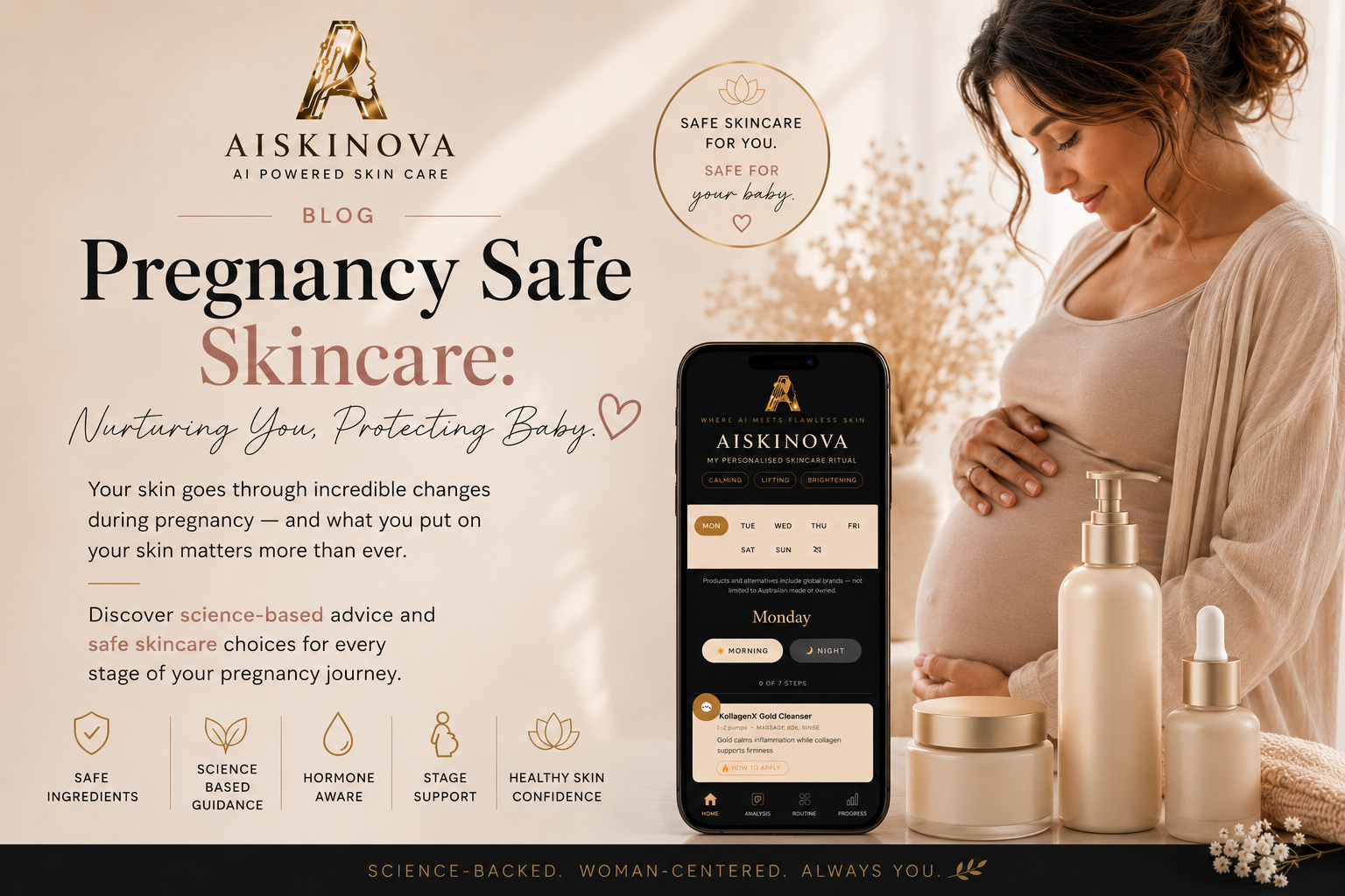 Pregnancy-safe skincare ingredient guide — AISKINOVA Blog